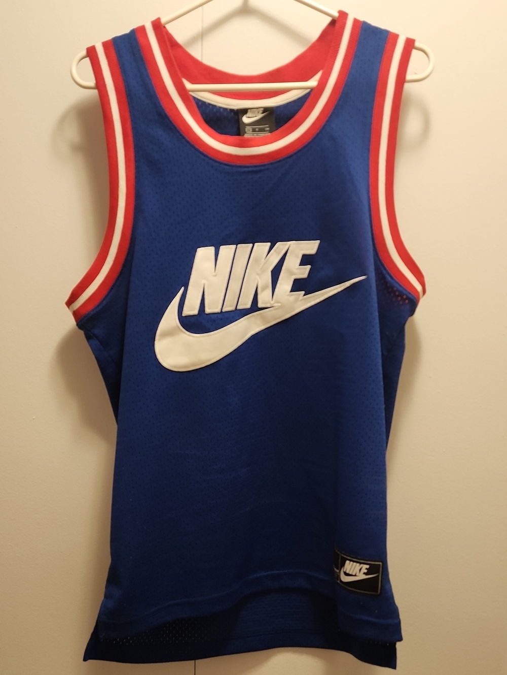 Nike Royal Blue Basketball Jersey with Red Trim
